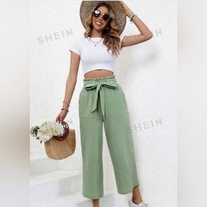 Cropped wide leg pants Sz Large